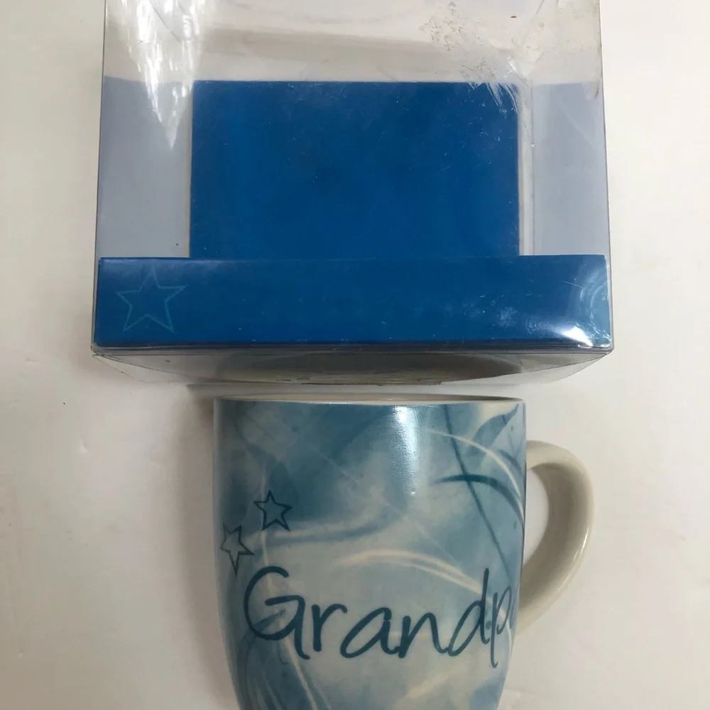 Grandpa Blue & White Large‎ Mug NWT